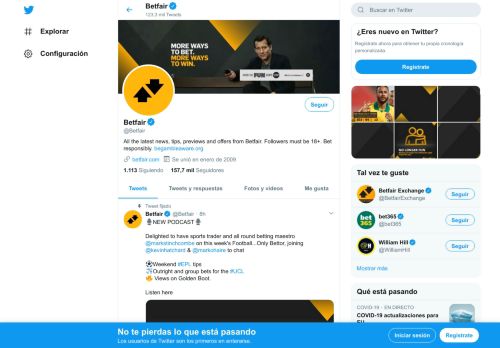 
                            9. Betfair (@Betfair) | Twitter