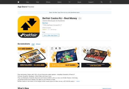
                            12. Betfair Casino NJ - Real Money on the App Store - iTunes - Apple