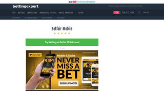 
                            8. Betfair Mobile - Read our detailed Betfair Mobile App Review