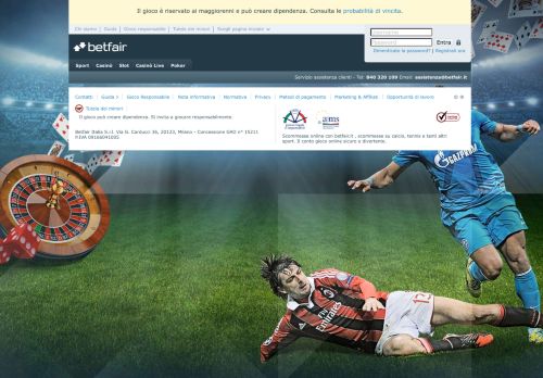 
                            2. Betfair.it – Scommesse online su calcio, tennis e tanti altri sport. Il ...