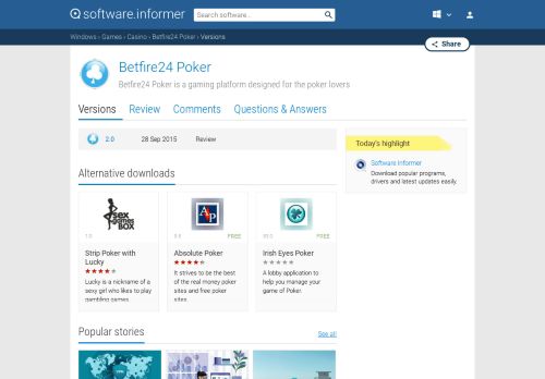 
                            9. Betfire24 Poker: All versions - Software Informer