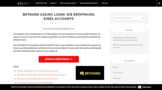 
                            5. Bethard Casino Login: Die Eröffnung eines Accounts - Kelbet.de