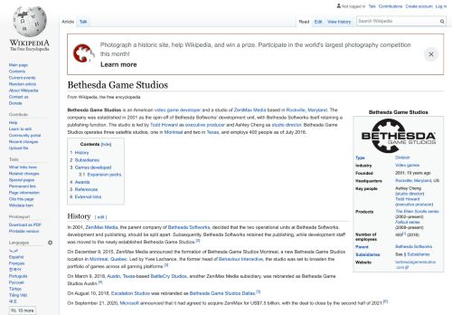 
                            9. Bethesda Game Studios - Wikipedia