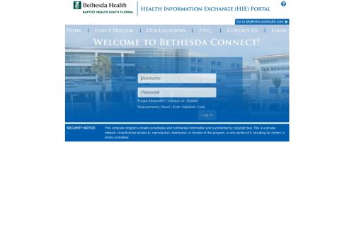 
                            13. Bethesda Health Clinical Portal - Home