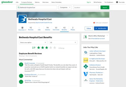 
                            4. Bethesda Hospital East Employee Benefits and Perks | Glassdoor