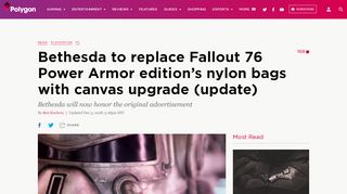 
                            9. Bethesda to replace Fallout 76 Power Armor edition's nylon bags with ...