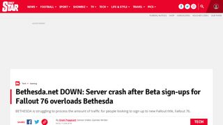
                            6. Bethesda.net DOWN: Server crash after Beta sign-ups for Fallout 76 ...