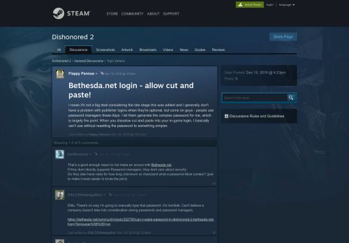 
                            7. Bethesda.net login - allow cut and paste! :: Dishonored 2 กระดานสนทนา ...