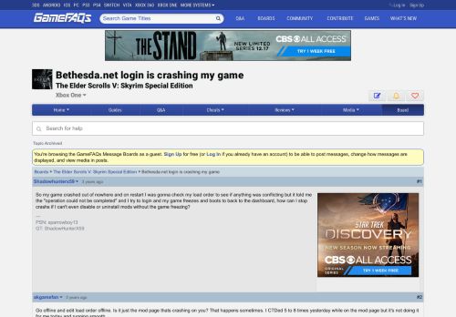 
                            7. Bethesda.net login is crashing my game - The Elder Scrolls V: Skyrim ...