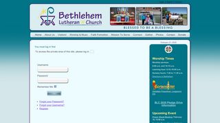 
                            10. Bethlehem Lutheran Church :: Login