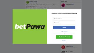 
                            7. betPawa Uganda - Register with us today and get a 1000... | Facebook