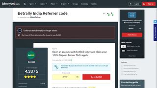 
                            4. Betrally India Referrer code 2019 - Bonus ₹7,500 + ₹200 free bet ...