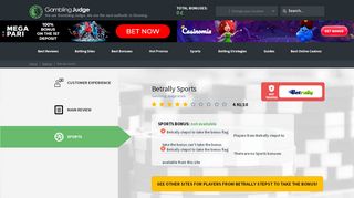 
                            10. Betrally Sports sign up bonus of 100 EUR - Gambling Judge