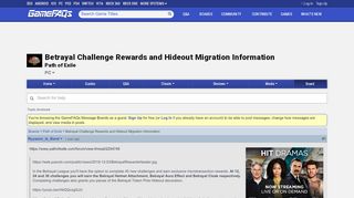 
                            10. Betrayal Challenge Rewards and Hideout Migration Information ...