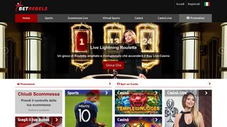
                            3. BetRebel | Scommesse online Casinò Slots Casinò Live e Giochi