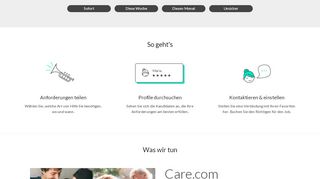 
                            1. Betreuung, Haushaltshilfe, Tiersitter & mehr - Care.com Schweiz