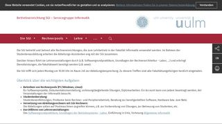 
                            2. Betriebseinrichtung SGI – Servicegruppe Informatik - Universität Ulm