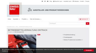 
                            8. Betriebsmittelverwaltung On!Track: Hilti (Schweiz) AG - Swissbau