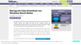 
                            9. Betrug mit Fake-Download von Windows Movie Maker - silicon.de