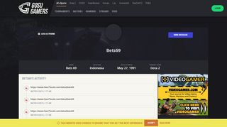 
                            2. Bets69 Profile | GosuGamers