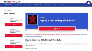 
                            4. Betsafe - Sign up and start Betting | Freebets.co.uk