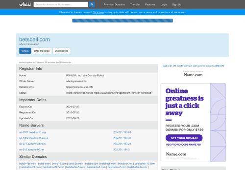 
                            10. betsball.com whois lookup - who.is