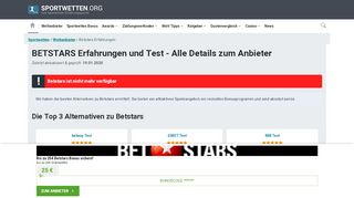 
                            12. Betstars Erfahrungen 2019 | Lese die Bewertungen von echten Kunden