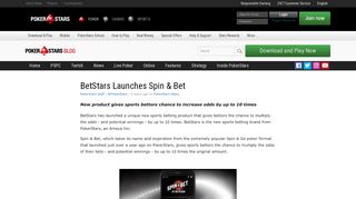 
                            8. BetStars Launches Spin & Bet - PokerStars