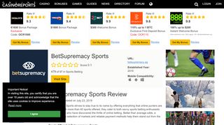 
                            7. BetSupremacy Sports - Review | Online Casino Reports