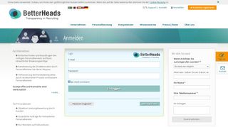 
                            1. BetterHeads Login - Transparency In Recruiting