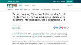 
                            6. BetterInvesting Magazine Releases May Stock To Study And ...