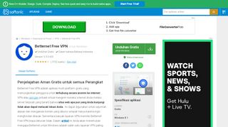 
                            7. Betternet Free VPN untuk Windows - Unduh