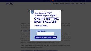 
                            7. Betting School Insiders Club Review - Geegeez