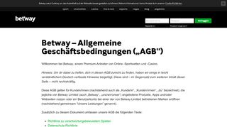 
                            7. Betway Allgemeine Geschäftsbedingungen – Betway Casino