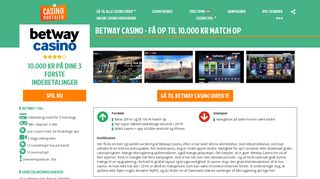 
                            9. Betway bonus februar 2019 - Få 100% op til 10.000 kr ... - Online casino