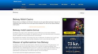 
                            8. Betway Mobil Casino i Danmark | 10.000 kr. Mobil Bonus