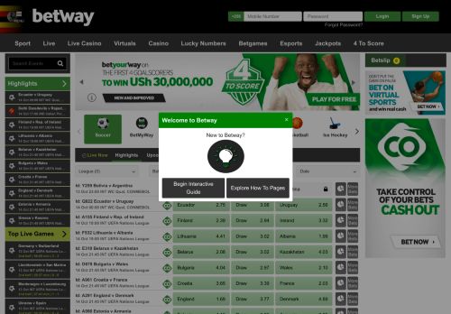 
                            12. Betway the best sports betting online | Get up to USh200,000 FREE