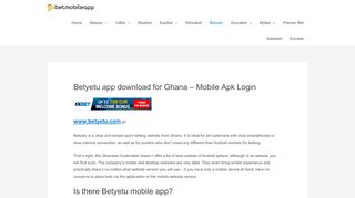 
                            9. Betyetu Ghana app download - Mobile apk login / registration