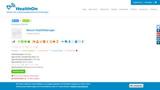 
                            12. Beurer HealthManager | HealthOn Gesundheits-App Testbericht