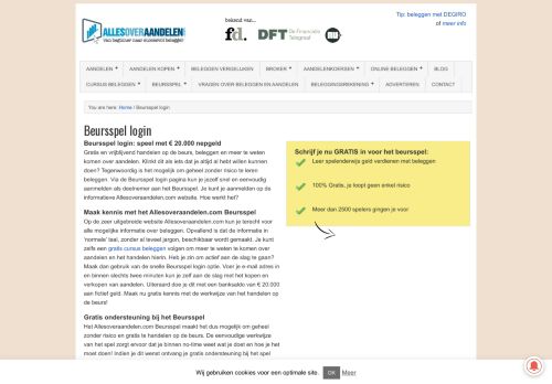
                            6. Beursspel Login: inloggen op het gratis beursspel - Aandelen