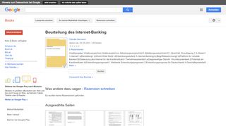 
                            6. Beurteilung des Internet-Banking