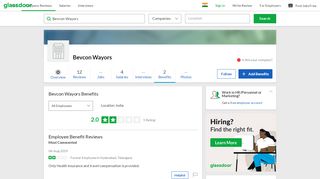 
                            8. Bevcon Wayors Employee Benefits and Perks | Glassdoor.co.in