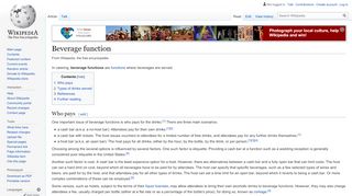 
                            12. Beverage function - Wikipedia