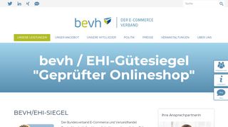 
                            11. bevh/EHI-Siegel - Bundesverband E-Commerce und ...