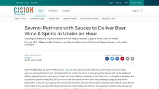 
                            12. Bevmo! Partners with Saucey to Deliver Beer, Wine & Spirits in Under ...