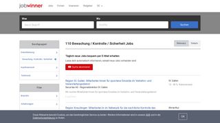 
                            11. Bewachung / Kontrolle / Sicherheit-Jobs - jobwinner.ch