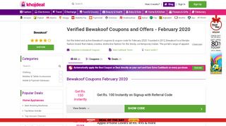 
                            13. Bewakoof Coupons & Offers | 50% OFF Promo Codes | February 2019
