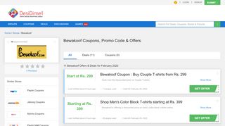 
                            5. Bewakoof Coupons, Promo code, Offers & Deals - UPTO 100% OFF ...