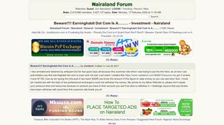 
                            2. Beware!!!! Earninghabit Dot Com Is A.......... - Nairaland Forum