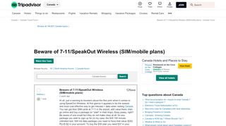 
                            7. Beware of 7-11/SpeakOut Wireless (SIM/mobile plans) - Canada Forum ...